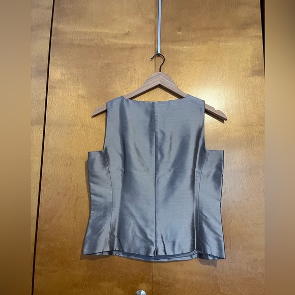 Ann Taylor Women's Silk Saree Shell/Tank Set Silver & Black Size 6 NWT - Picture 11 of 16